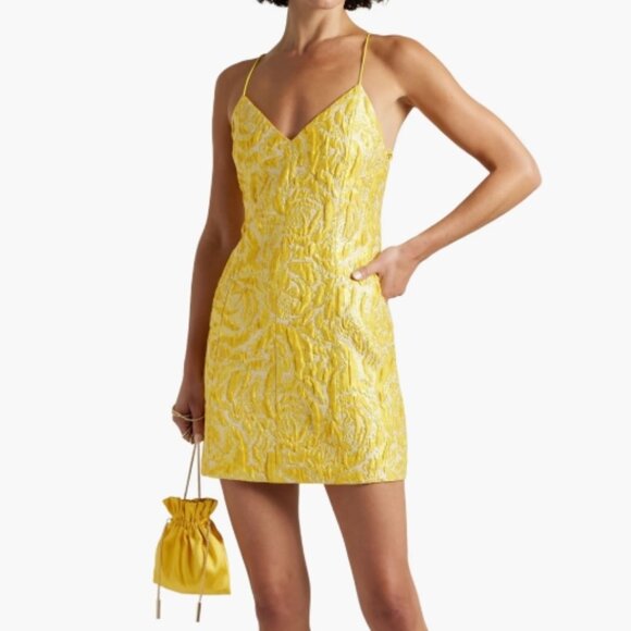 NWOT Alice + Olivia Tayla Structured Cloqué-Jacquard Lantern Mini Dress $450 - Picture 5 of 14